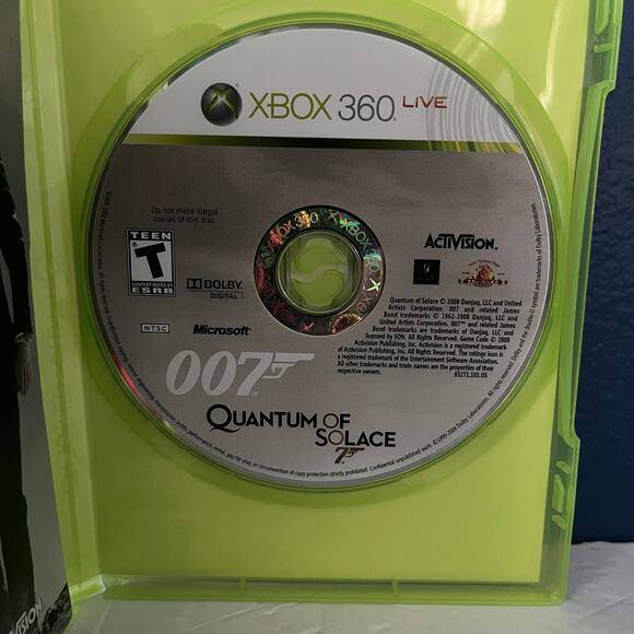 James Bond 007 : Quantum of Solace (Microsoft Xbox 360, 2008) Complete CIB - Picture 12 of 13